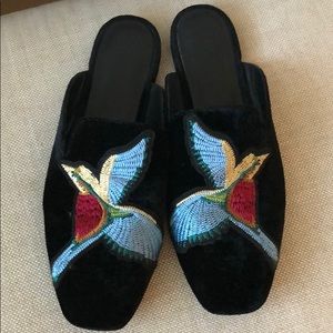 Joie Hummingbird Suede Hummingbird Mules 38